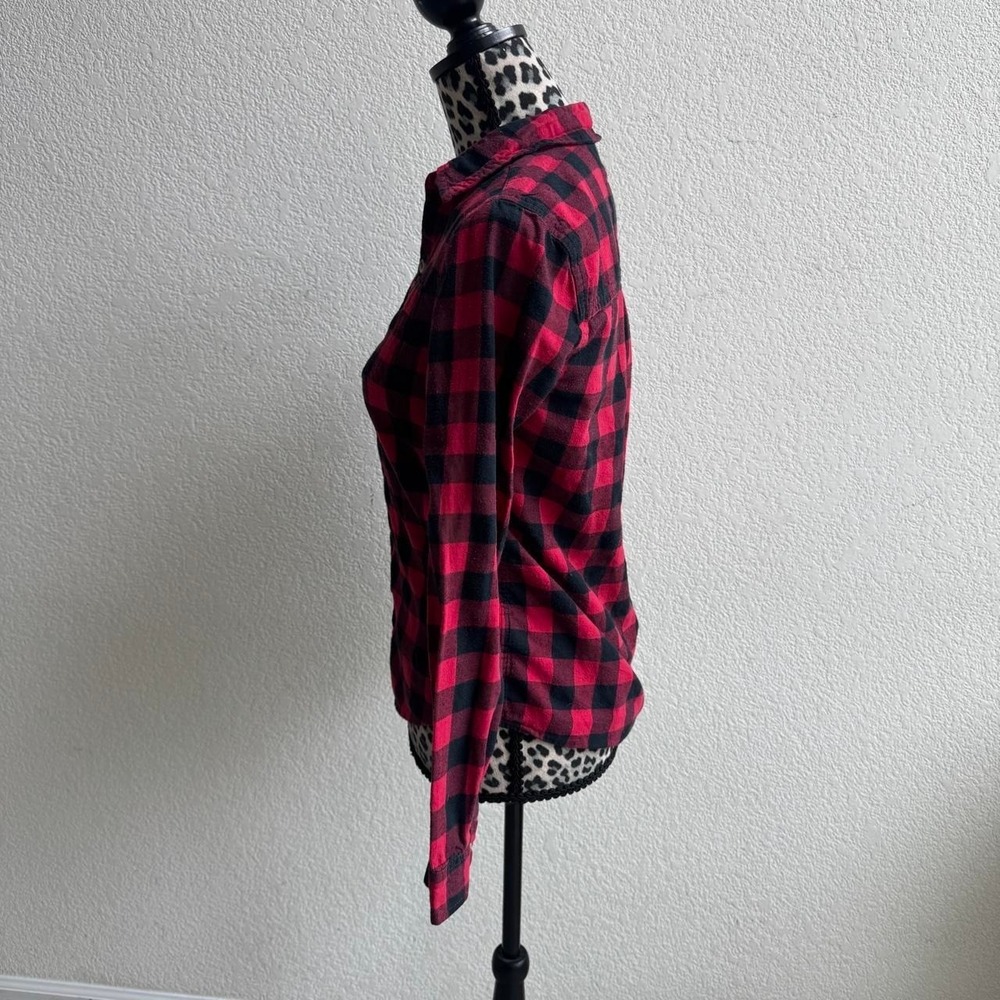 So red and black plaid flannel Size S - Picture 5 of 7